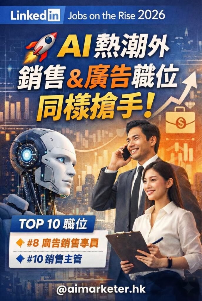 你以為 2026 個世界淨係得 AI？LinkedIn 最新《Jobs on the Rise 2026》話你知：AI 係頭條，但「Revenue 人」同樣搶手...