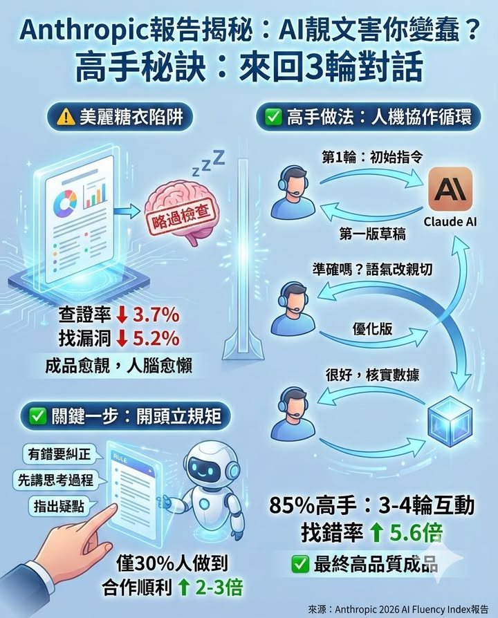 【 AI靚文害你變蠢？Anthropic萬人研究揭秘】