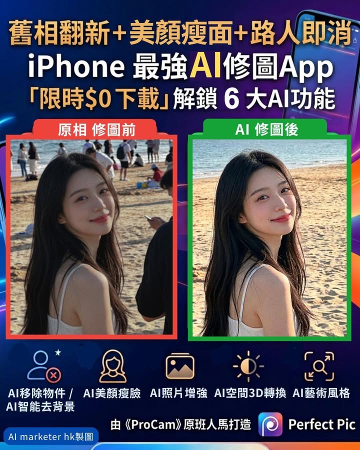 舊相翻新＋美顏瘦臉＋路人即退