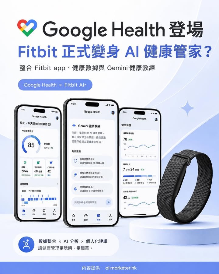 🚀【Google 想將你隻 Fitbit，變成 AI 健康管家？】