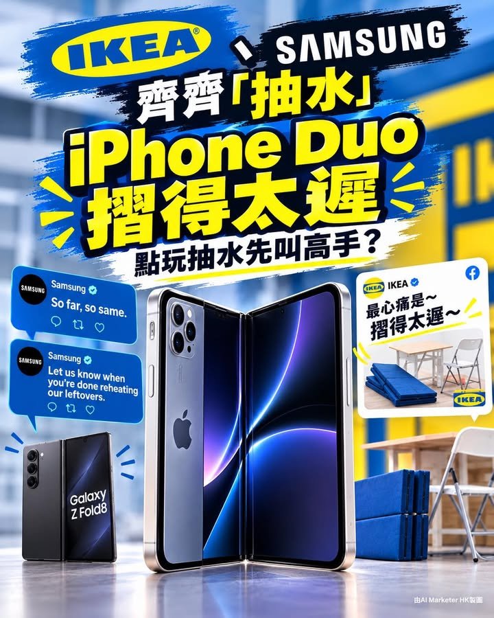 IKEA 、Samsung 齊齊「抽水」 📢 iPhone Duo 摺得太遲！點玩抽水先叫高手？