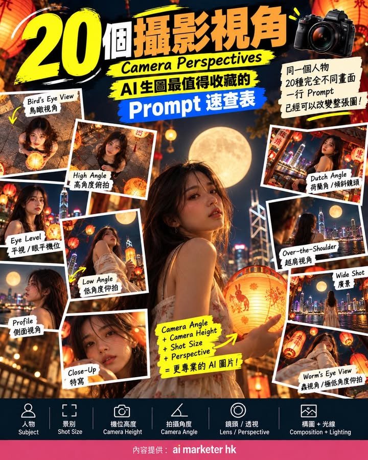 🌕📸【中秋影相唔只靠月亮：20 個攝影視角，令 AI 幫你重新設計中秋節照片】